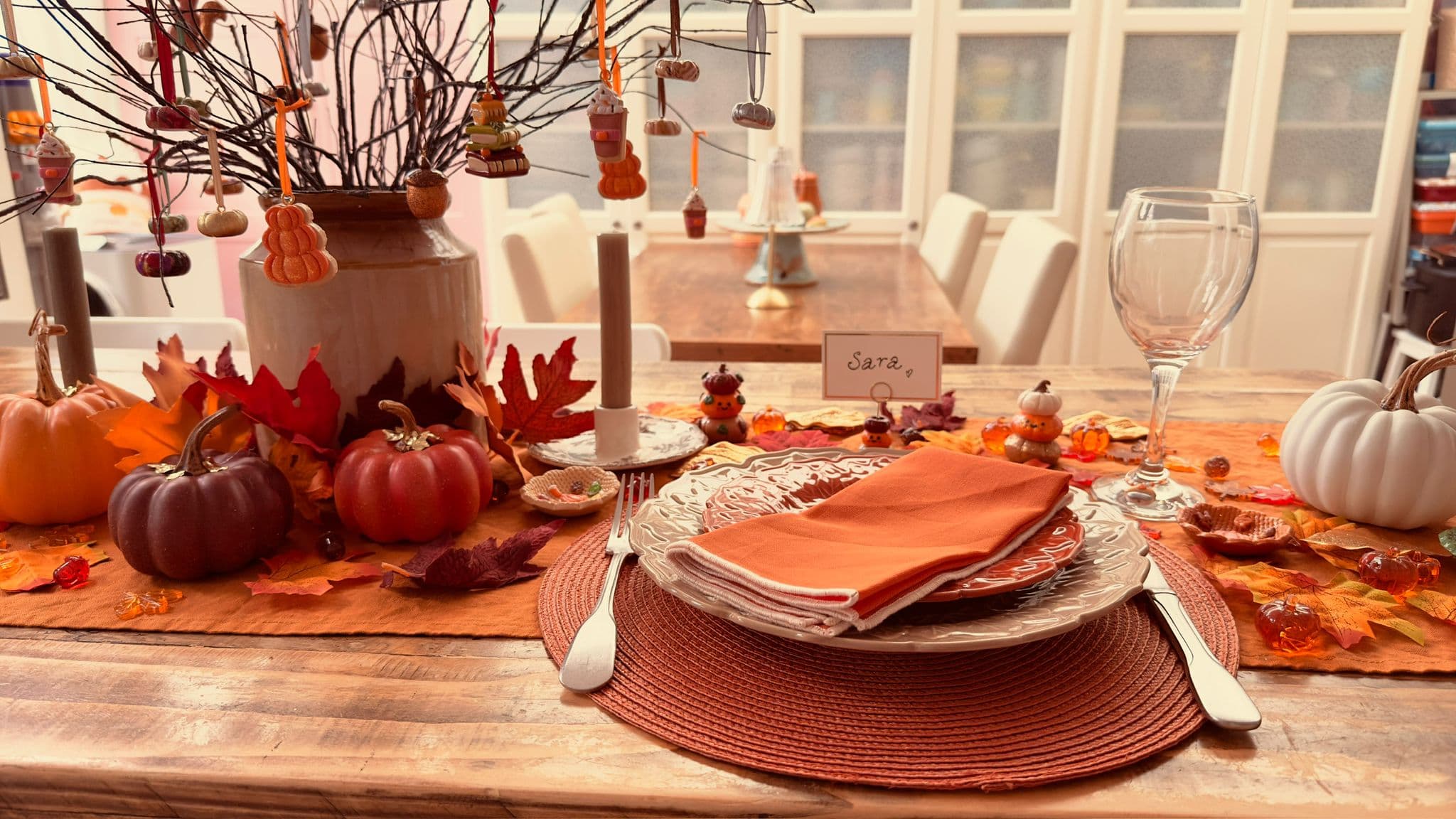 Living room with dark green three-seater sofa